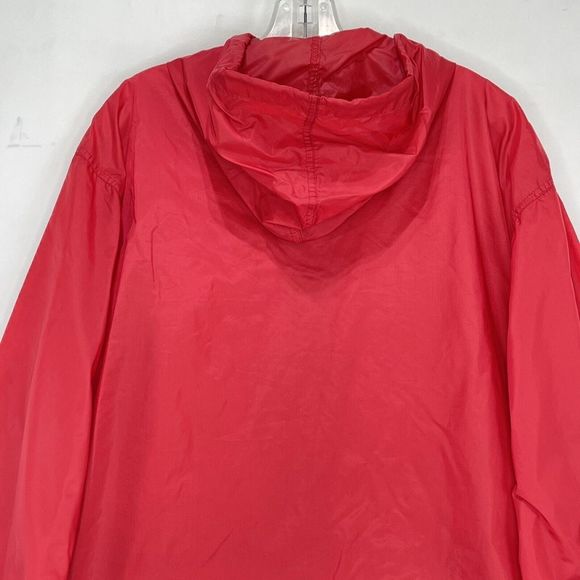 Casual Gear Rain Hooded Mens Large Red Long Sleeve Full Zip Jacket - Picture 4 of 14